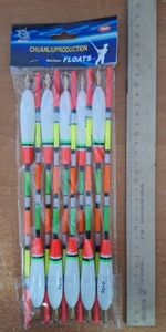 Поплавок огруженый, бальса 6+2гр (10)