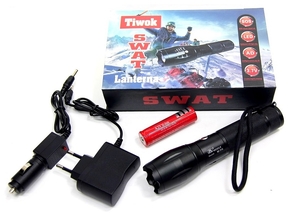 фонарик POLICE+ аккумулятор+зарядка от сети+авто +ZOOM 210