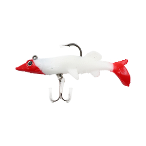 N-BEPI-8009, Приманка оснащенная 2шт Namazu PVC Pike, L-80 мм, 8 г, цвет 09