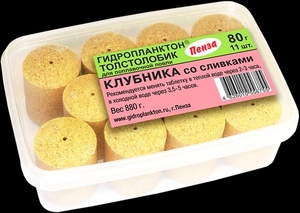Технопланктон "Гидропланктон" в КОНТЕЙНЕРЕ (80г*11шт) клубника со сливками
