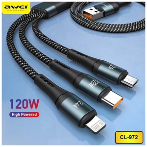 Кабель 3в1 (Iphone, Micro, TYPE-C) CL-972