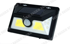 Прожектор на солнеч. батарее с датчиком света, COB LED + 8 SMD боковых, 1828 В