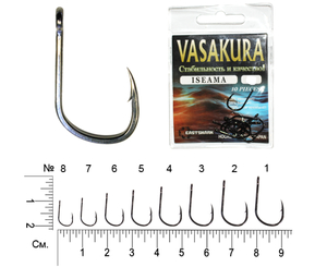 Крючки ISEAMA BL VASAKURA №10 (уп/10 шт) мягк уп.