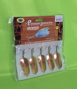 Блесна колебалка, 9гр Русская рыбалка, OWNER, Copper (5/50)