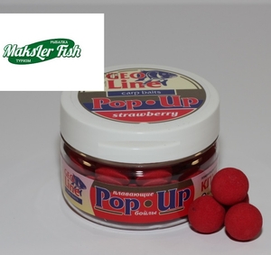 Бойлы плавающие POP-UP GeoLine 60гр 14мм Клубника