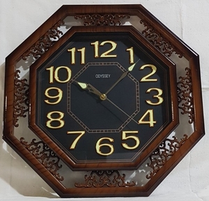 Часы настенные пластик, 40х40 см, Ромб, черный (3093Z1)