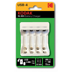 З/У для аккумуляторов Kodak C8002B AA/AAA 4 слота+USB (USB-4) (1/6/24)