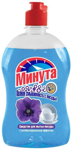 МИНУТА Средство для мытья посуды Антибактериальный 500г 2-0170 (2/12)