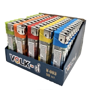Зажигалка Volk V-003 пьезо фонарик (50/1000)