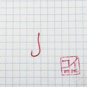 KH7471-10RED, Крючок KOI "RYUSEN-RING-2BH", размер 10 (INT), цвет RED (10 шт.)