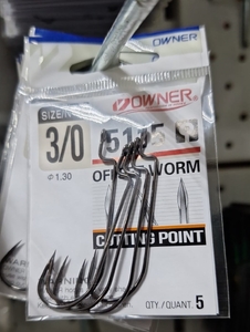 Крючки OWNER Offset worm 5 шт, 5115 №3/0 (10)