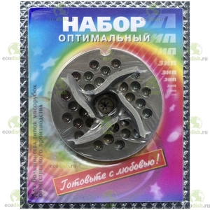Набор для мясорубки "Оптимальный" решетка + нож (1/10)