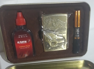 Набор подарочный, металл (зажигалка бензиновая, бензин, мундштук) 11802 (10)