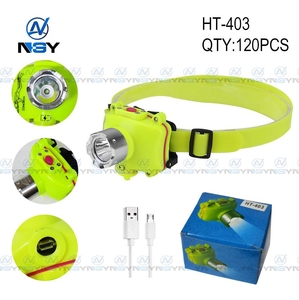 Фонарик на лоб аккумуляторный ПОДВОДНЫЙ HT-403