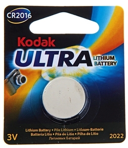 CR2016 KODAK  Bl-1 (элемент питания,литиевый,дисковый) 1/60/240