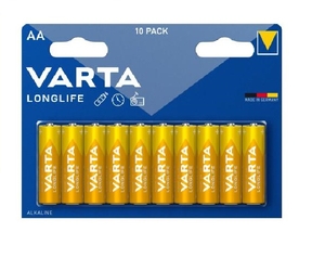 LR6 Varta LONGLIFE AA BL10 Alkaline 1.5V цена за 10 батареек (1 блистер)