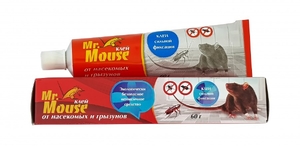 Mr.Mouse клей от грызунов 60 грамм туба металл MR-6012 (1/25)