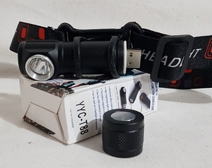 Фонарик налобный аккумуляторный, магнит, USB, Т-88 (60)