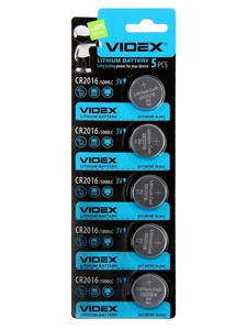CR2016 Videx BL-5  3V батарейка Lithium (5/100)