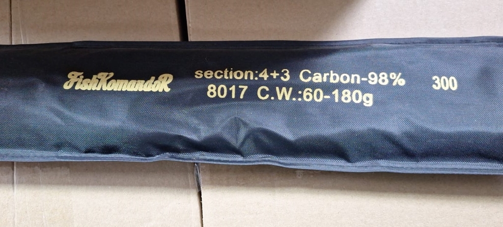 Спиннинг телескоп Komandor Feeder, 4+3sec, carbon 3 верш., 60-180гр, 3,0м (8017)
