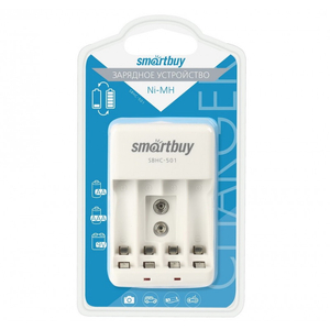 З/У для аккумуляторов Smartbuy 501 AA/AAA Ni-MH/Ni-Cd 4 слота (1/80)