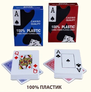 Карты пластик игральные, 54л Poker Casino (12/288)