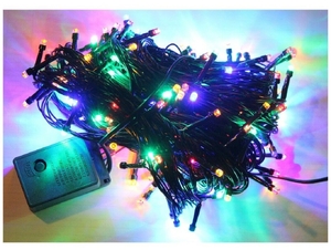 Гирлянда RGB (мультиколор), черный провод, 300 LED (5/60)