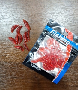 Силикон Fishing ОПАРЫШ красный 40шт, 2,5см