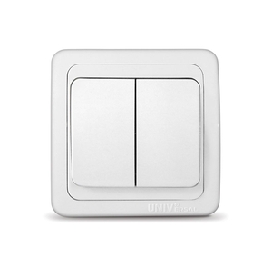 Выключатель 2-кл. СП Валери 10А IP20 бел. UNIVersal В0023 (5/10)