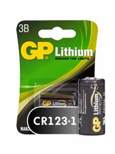 CR 123A GP BL1, Lithium, 3V (1/10)