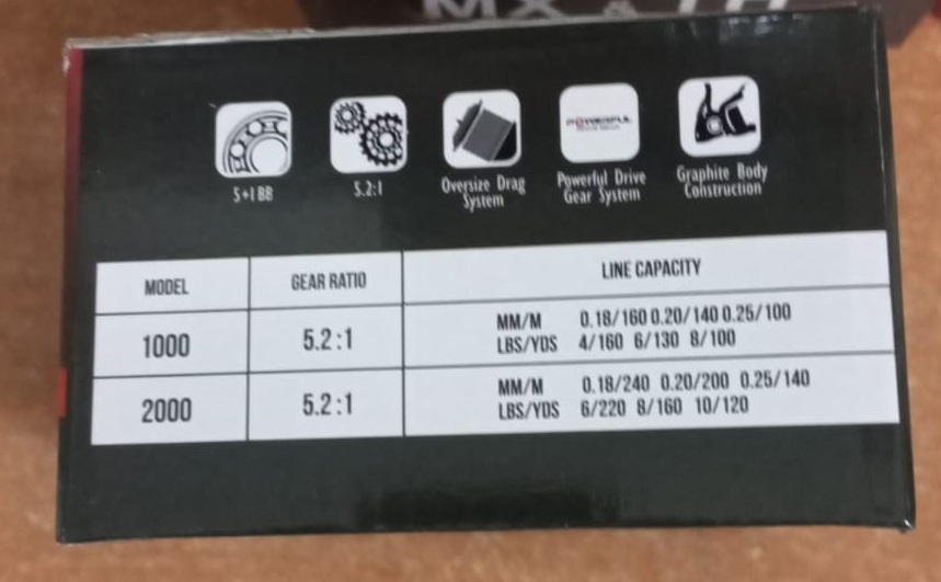 Катушка AsianFish, 5+1 подш, запасная шпуля, 5.2:1, MX2000
