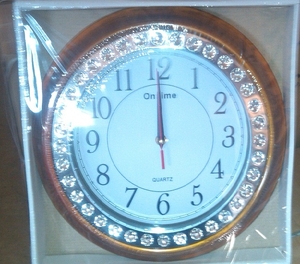 Часы пластик AS-1A кругл. (31х31см) 30шт в кор.
