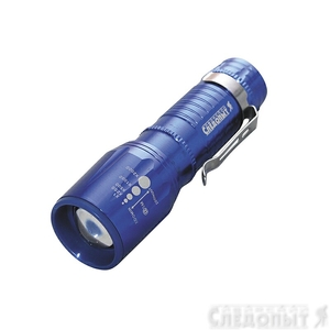Фонарь ручной "СИБИРСКИЙ СЛЕДОПЫТ-Вега" с зажимом, 1L, zoom, 3хААА, PF-PFL-L53