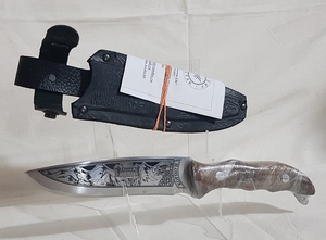 Нож охотничий 27см в кож.чехле сталь 65*13, паспорт, "Коршун" (Кизляр)