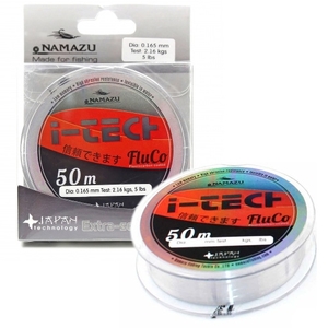 Леска Namazu "I-Tech Fluco", L-50 м, d-0,203 мм, test-3,20 кг, прозрачная NIT50-0,203 (1/10)