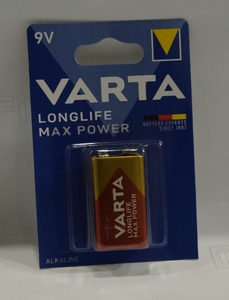 6LR61 Varta MAX POWER (MAX TECH) BL1 Alkaline 9V (4722) (1/10/50) Новый Дизайн