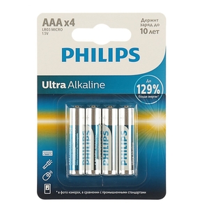LR3 Philips Ultra Bl4 Alkaline батарейка ААА, 1,5V UA (4/48/960)