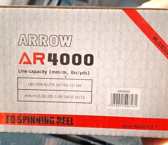 Катушка Kaida Arrow с леской, 8+1 подш., 5.2:1, AR4000
