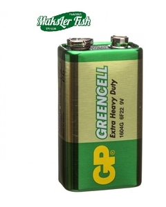6F22 GP GreenCell Крона Shrink 1 Heavy Duty 9V, зеленая (10/500)