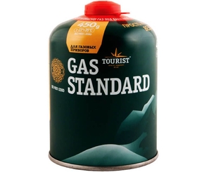 Газ для газовых плит STANDART TOURIST TBR-450 мл резьбовой (1/12)