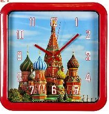 7667-63 "Кремль. Собор" Часы настенные  пластик