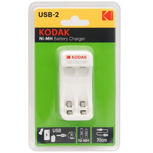 З/У для аккумуляторов Kodak C8001B AA/AAA 2 слота+USB (USB-2) (1/6/24)