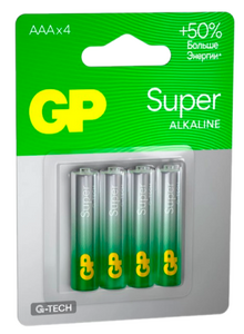 LR3 GP G-Tech Super alkaline ААА, BL-4, alkaline (4/40//320)