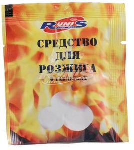 Средство для розжига костра RUNIS, таблетка 15 г, в индивид. упаковке  1-047 (1/200)