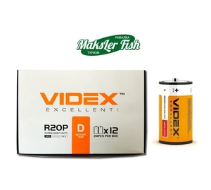 R20 Videx D батарейка солевая shrink2 (24/288)