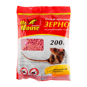 Приманка Mr.Mouse зерновая, 200 грамм в пакете (5/30)