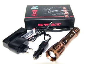 фонарик+аккумулятор+зарядка от сети+авто ZOOM NGY-868