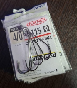 Крючки OWNER Offset worm 5 шт, 5115 №4/0 (10)