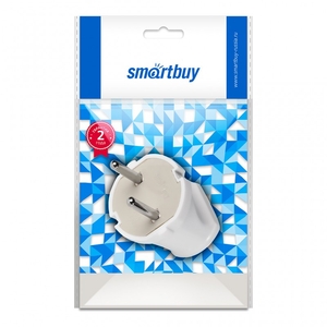 Вилка Smartbuy прямая без заземления белая 10А 250В (SBE-10-P04-w) (5/60)