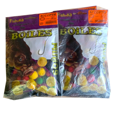 Бойлы "Fish.ka" тонущие АССОРТИ 8-18мм 100г (900) (2/6)